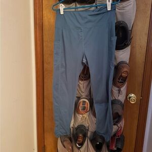 Blue High-Waisted Leggings